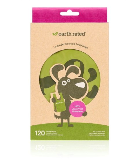 Reklamówki na psie kupki, lawendowe120 szt. EARTH RATED