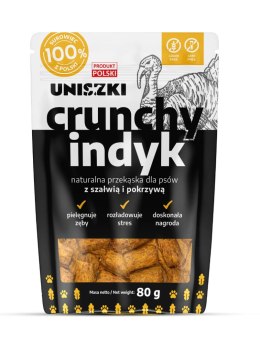 Crunchy miękki przysmak dla psa Indyk z Szałwią i Pokrzywą 80g.