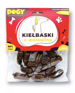 Kiełbaski dla psa, przysmaki z wołowiny 100g. DOGY