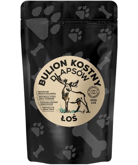 BULION KOSTNY dla psów DZIKI ŁOŚ 230ml. Food Studio Chefs